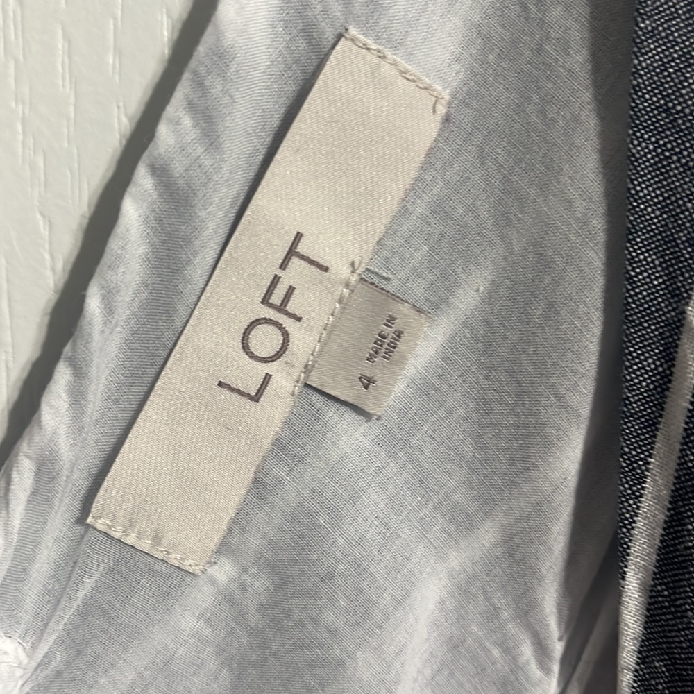 Loft Cropped Chambray Jumpuit - Picture 2 of 4